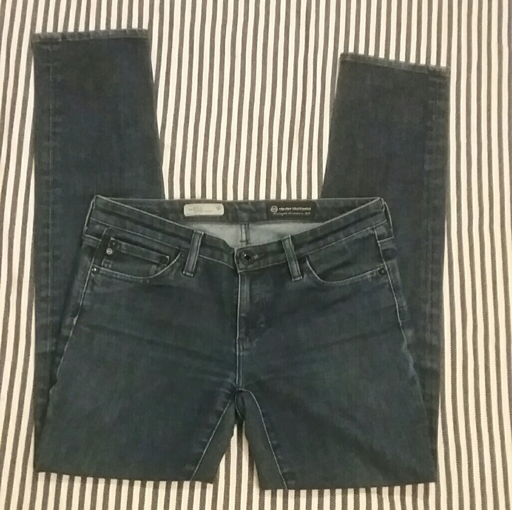 AG Sz 28 Stilt Cigarette Leg Jean Medium Dark Wash